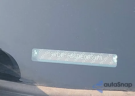 2013 Acura Ilx 2.0L из США, поврежденный, VIN 19VDE1F56DE005978